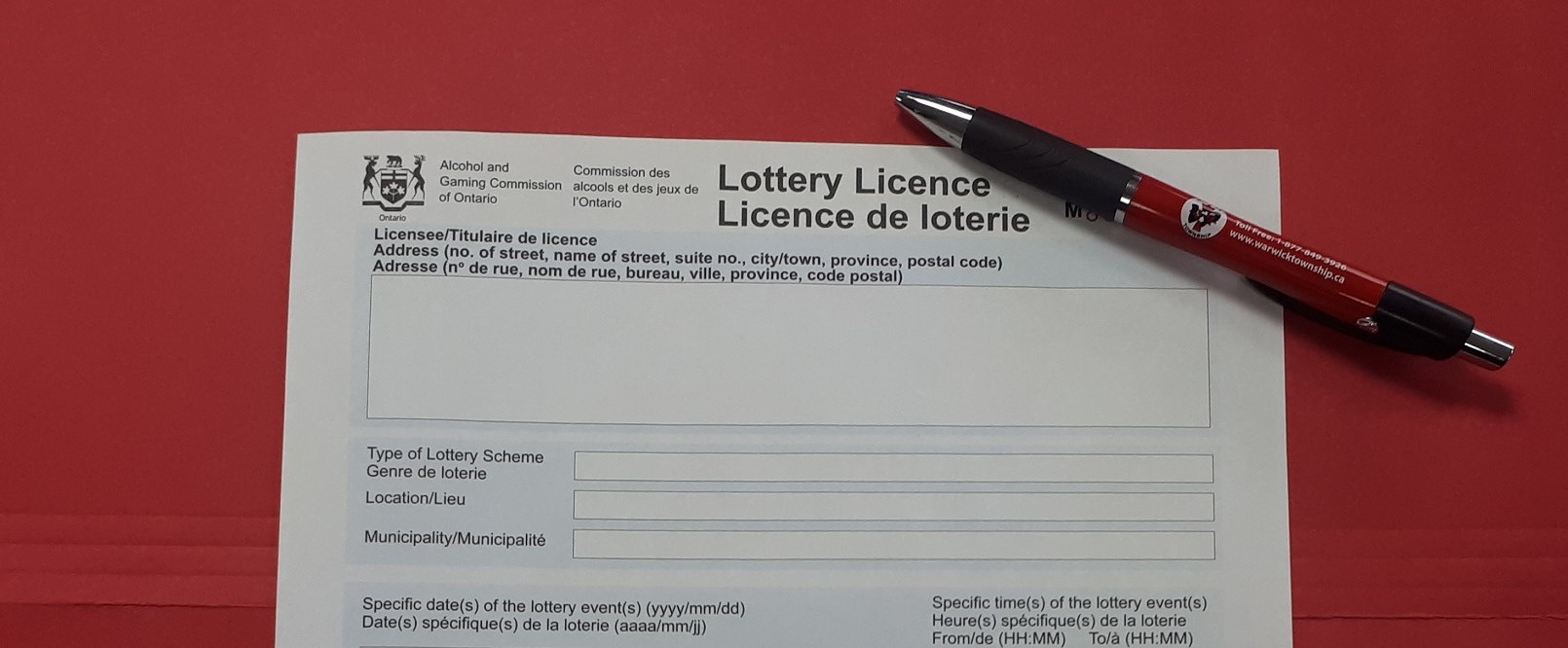 Lottery Licence Lottery Licence
